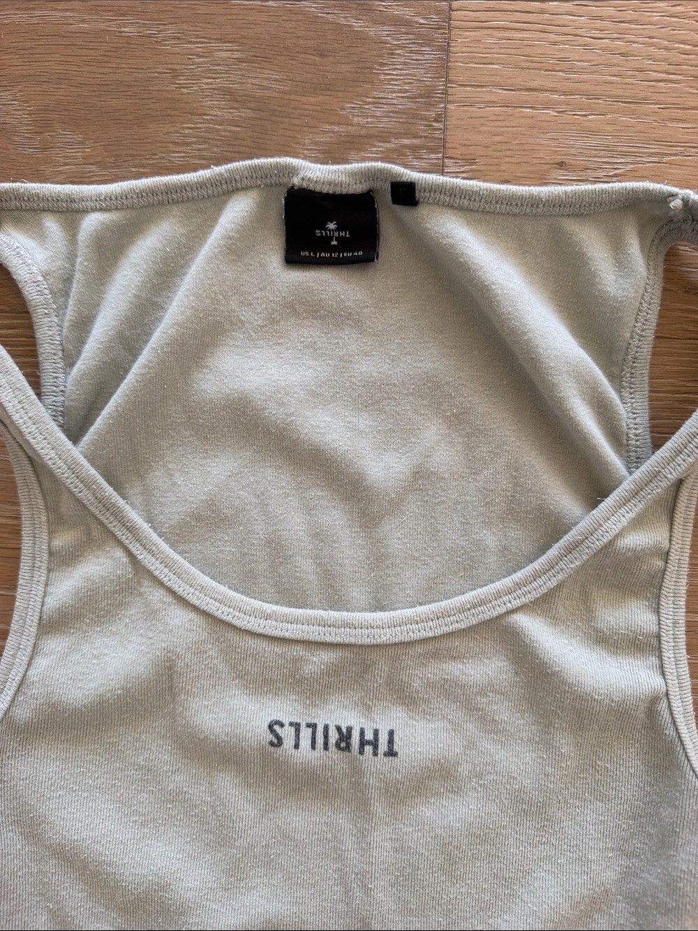Thrills Light Sage Ribbed Tank Top - Picture 2 of 3